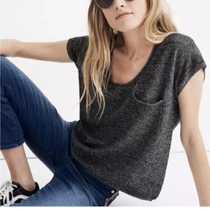 Madewell Marled Watermoor Short Sleeve Knit Sweater Size Small